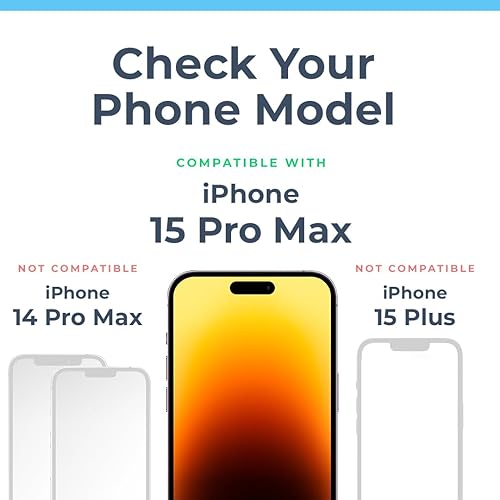 Miniatura 6 de Power Theory Protector de pantalla de vidrio templado compatible con iPhone 15 Pro Max, Beneficios de la Sociedad Americana del Cáncer, dureza 9H,