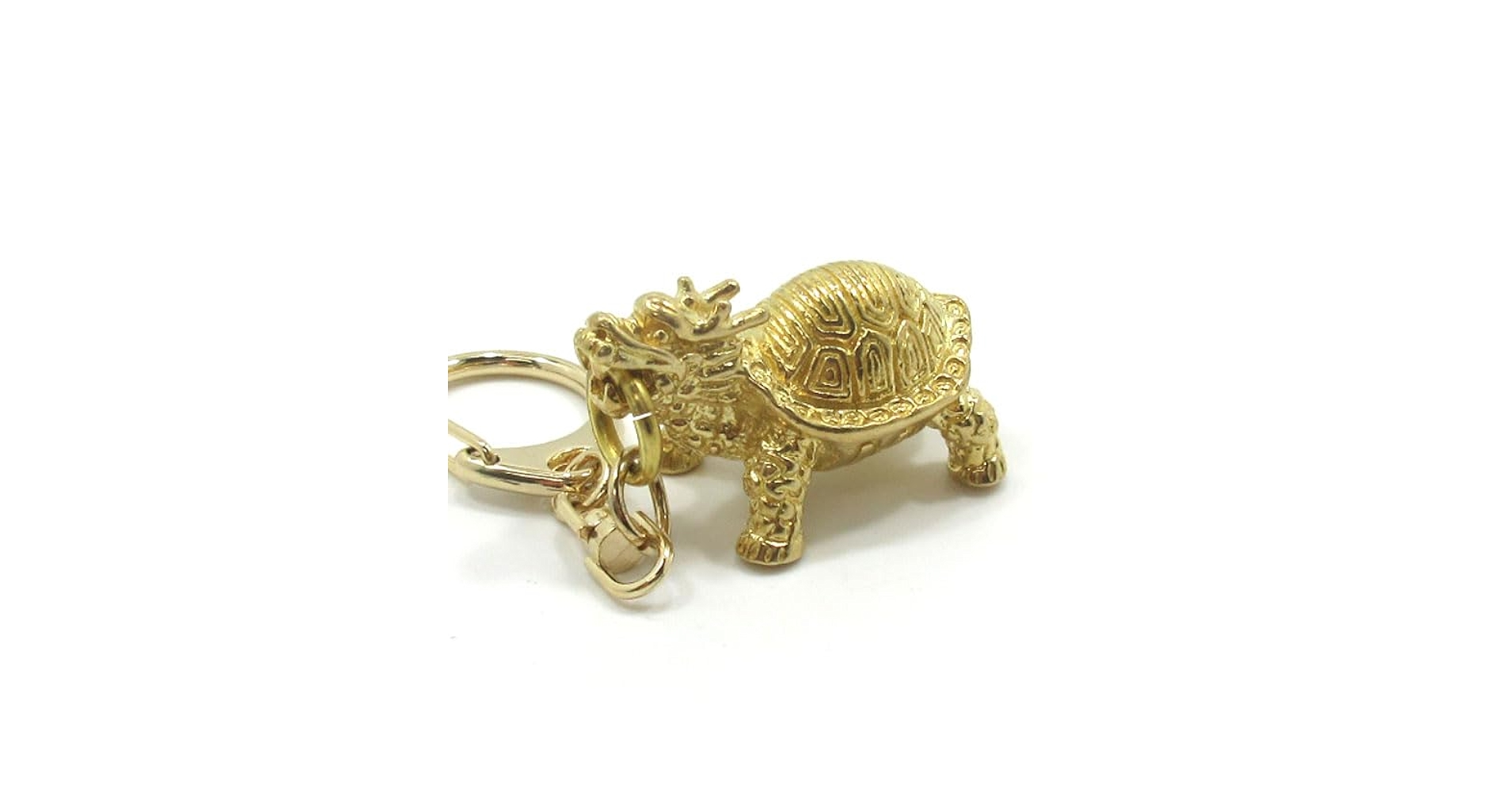 Amazon.co.jp: 龍亀 ロングイ キーホルダー ろんぐい 金色