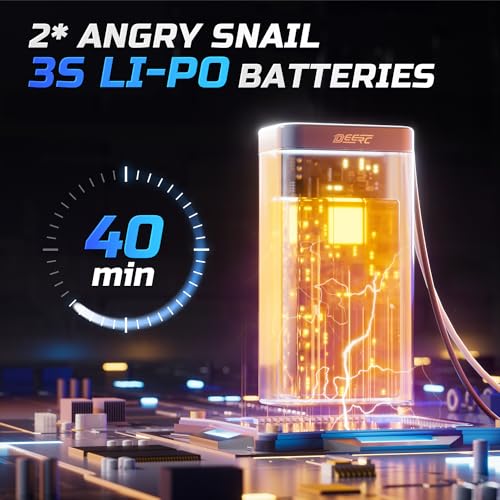 DEERC 1:14 Fast Brushless RC Cars for Adults & Boys, Max 50+ MPH, 2 3S Lipo Batteries 4x4 Waterproof RC Truck, High Speed Offroad Remote Control Car, All Terrain RC Truggy for Snow,Sand & Mud