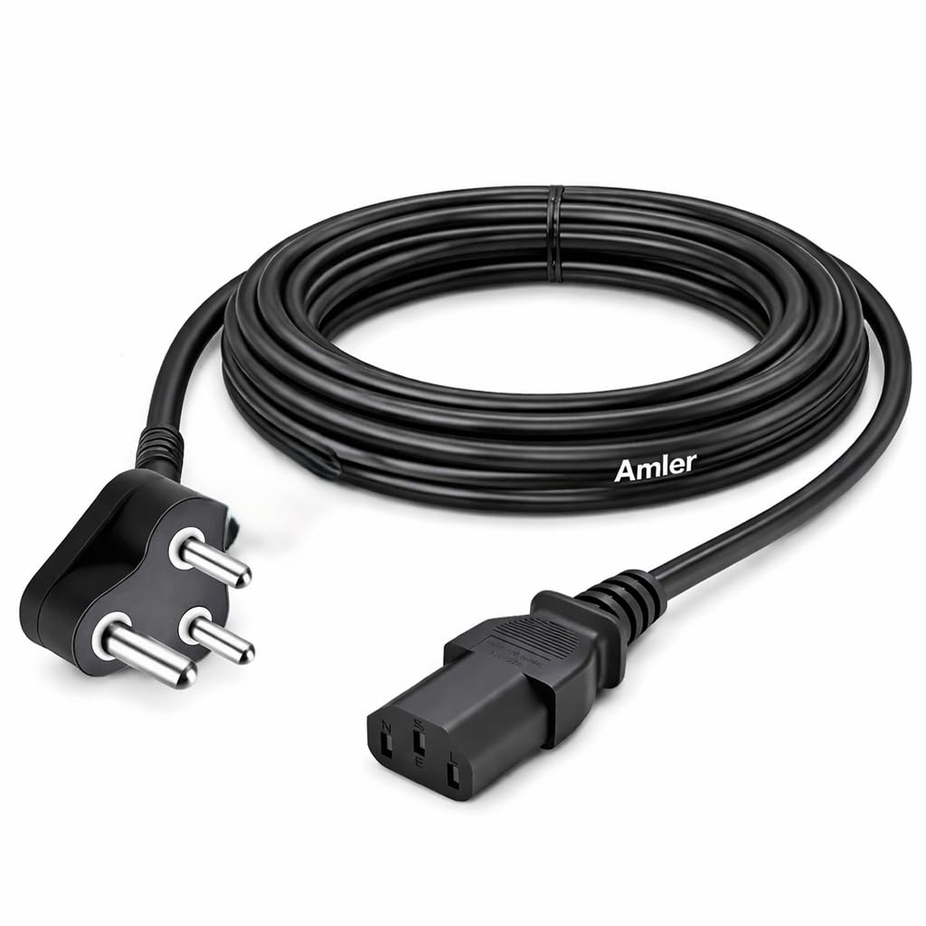 3 Meter Power Extension Cord | 3 Pin Plug to Female Socket Cable | Heavy Duty Power Lead for PC, Monitor, Printer, UPS & Home Appliances | Durable & Safe Power Cable (Black)-image-3