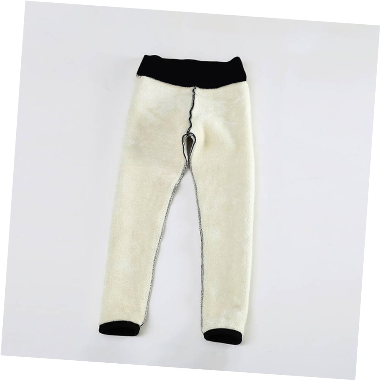 Unomor Fleece Lined Thermal Leggings High Waist Thick Warm Pants for Women Winter Skiing Tight Warm Underwear L Size Black