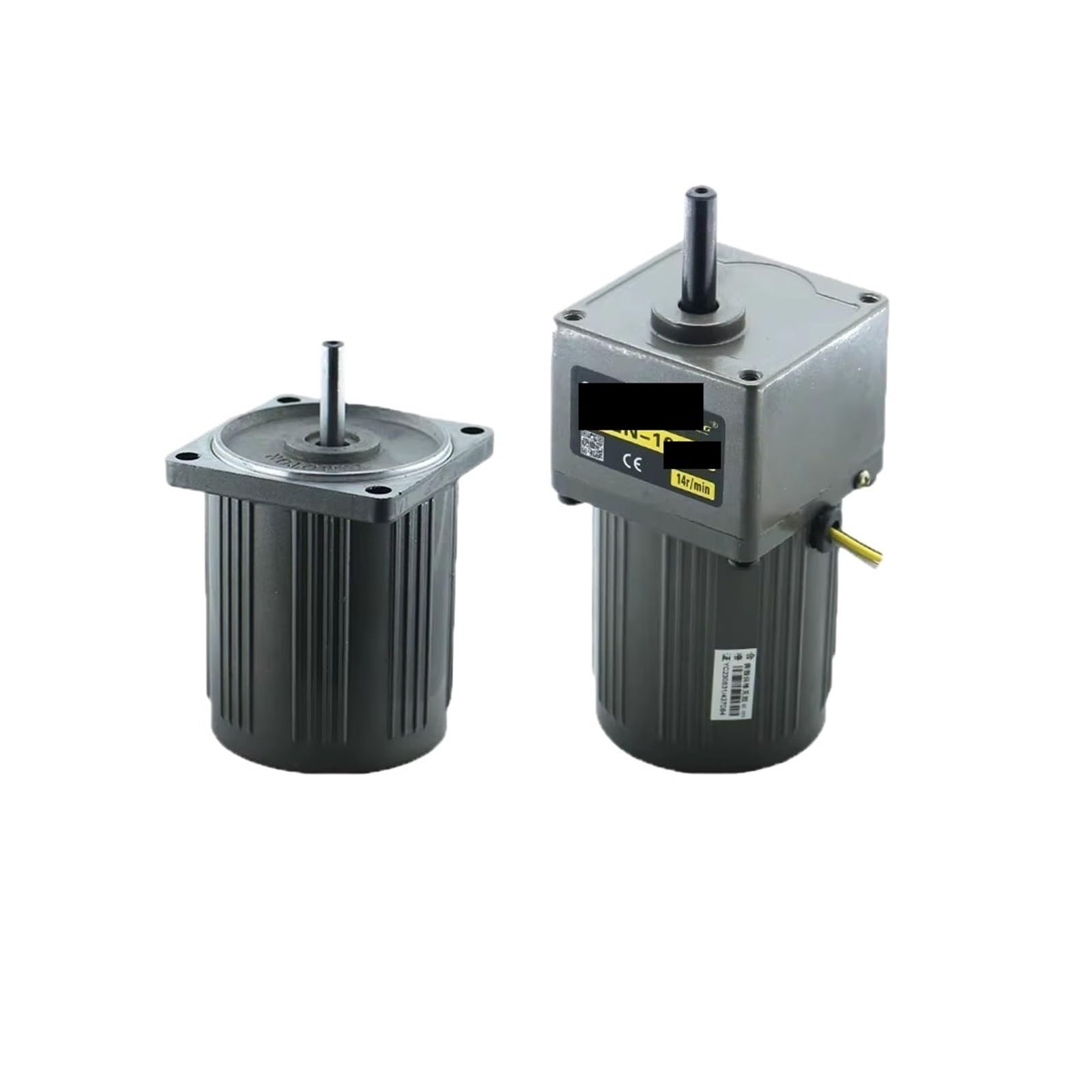 HYRBNSDLK Asynchronous Motor 6W AC 220v 50/60hz Induction Gear Reduction with Shaft 8mm 60mm Flange 1400RPM(56 RPM)