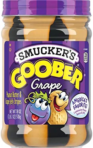 Smucker's Goober Peanut Butter and Grape Jelly Stripes, 18 Ounces