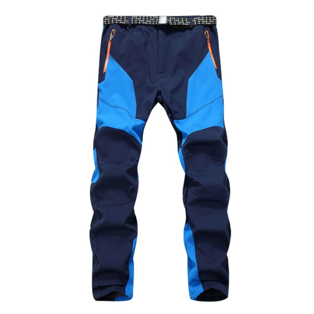 Pantalon de randonnée pour homme - Imperméable - Coupe-vent - Doublure chaude - Pantalon de ski - Pantalon softshell chaud - Pantalon d'hiver - Pantalon d'extérieur - Pantalon de snowboard