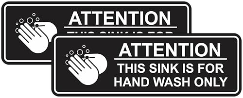 Miniatura 7 de Atención estándar este fregadero es solo para lavar a mano (plata cepillada) - grande (1 paquete)