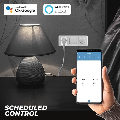Image of Zebronics ZEB-SP116, Smart Wi-Fi Plug Compatible with Google Assistant & Alexa, Supports Upto 16A and Comes with a Dedicated APP That Features Scheduled Control and Energy Monitoring.