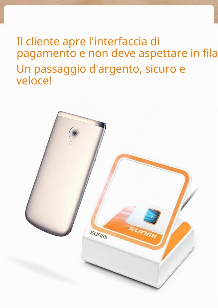 Sunmi Lettore di codici a barre USB a mani libere Blink 2D Lettore di immagini di codici a barre USB per scanner di codici QR di pagamento mobile per sistema POS