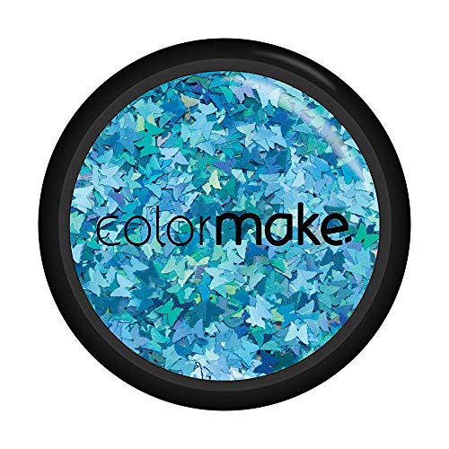 Glitter Shine Borboleta Azul Turquesa 2G, Colormake
