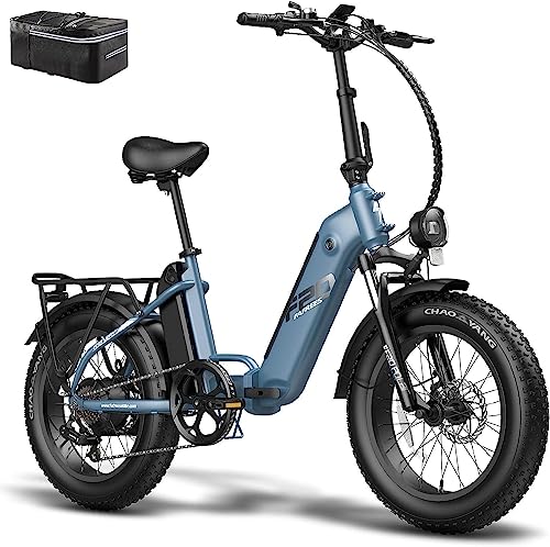 Fafrees Bicicleta Eléctrica, Bicicleta Eléctrica Plegable Ff20 Polar De 20 , Batería Extraíble De 48v 20, 8 Ah, Fatbike Shimano 7 Vels, Ebike Para Adultos, Alcance De 150 Km Azul Fafrees Bicicleta Eléctrica, Bicicleta Eléctrica Plegable Ff20 Polar De 20 , Batería Extraíble De 48v 20, 8 Ah, Fatbike Shimano 7 Vels, Ebike Para Adultos, Alcance De 150 Km Azul