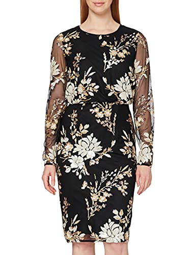 Gina Bacconi Vestido Bordado de Lentejuelas para Mujer cóctel, Perla, 38