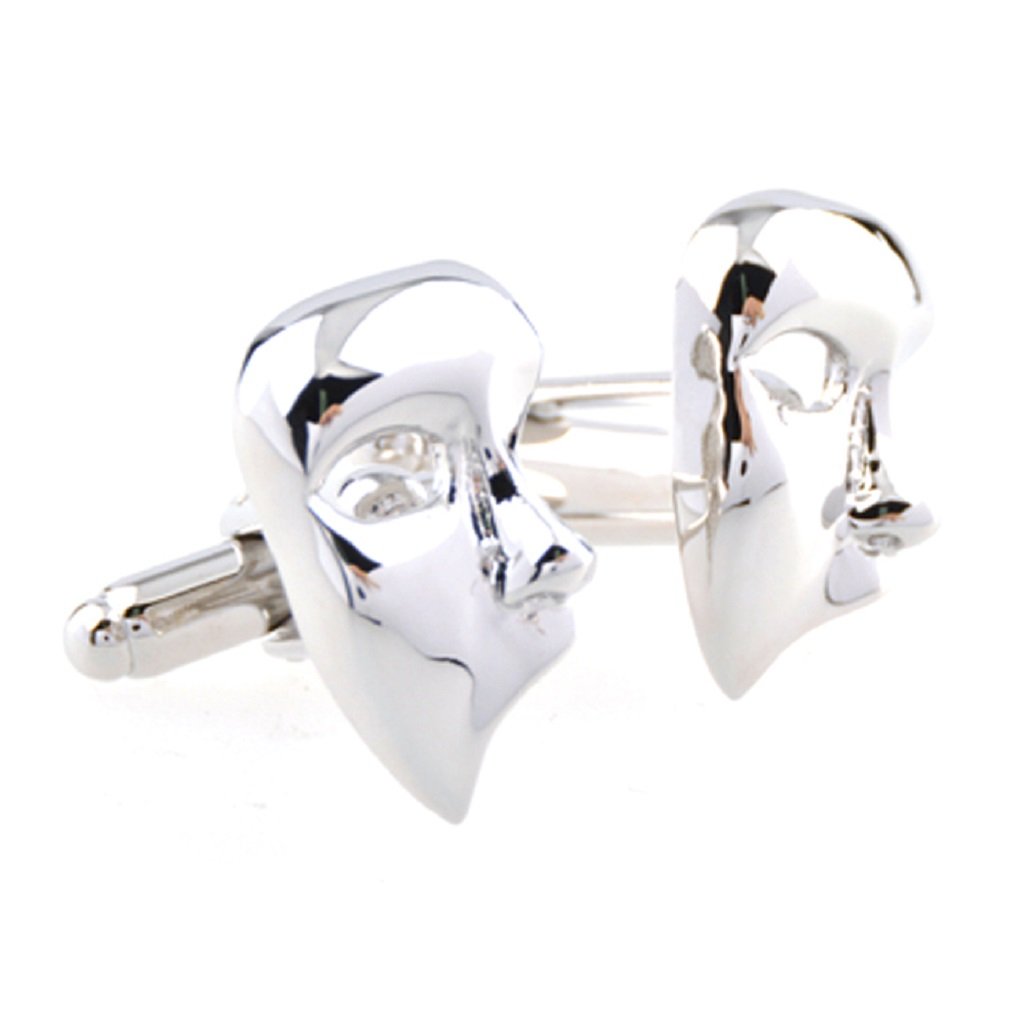 mrcuff Phantom Masks Theater Theatre Opera Drama Pair Cufflinks Presentation Gift Box & Polishing Cloth-picture-23