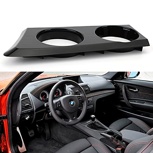 Areyourshop Porte-gobelet Console Centrale Porte-gobelet pour 1 série E81 E82 E87 E88 Noir Cover