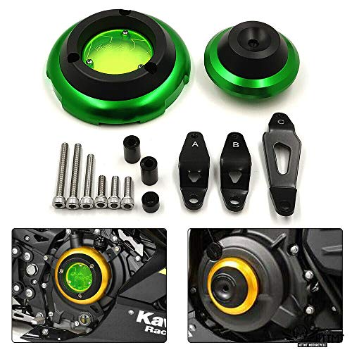 Motor Parts Accessories Lighting&Electrical Body&Frame Tools&Garage Â  CNC Engine Cover Guard Case Left Right Kit for Kawasaki Ninja 400 2018 2019 Gree by Billion_Store