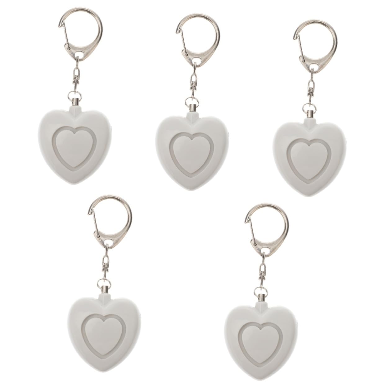 jojofuny 5 Alarmas De Bolsillo para Mujer Botón De Emergencia Llavero con Alarma Personal Y Luces Led Brillantes.