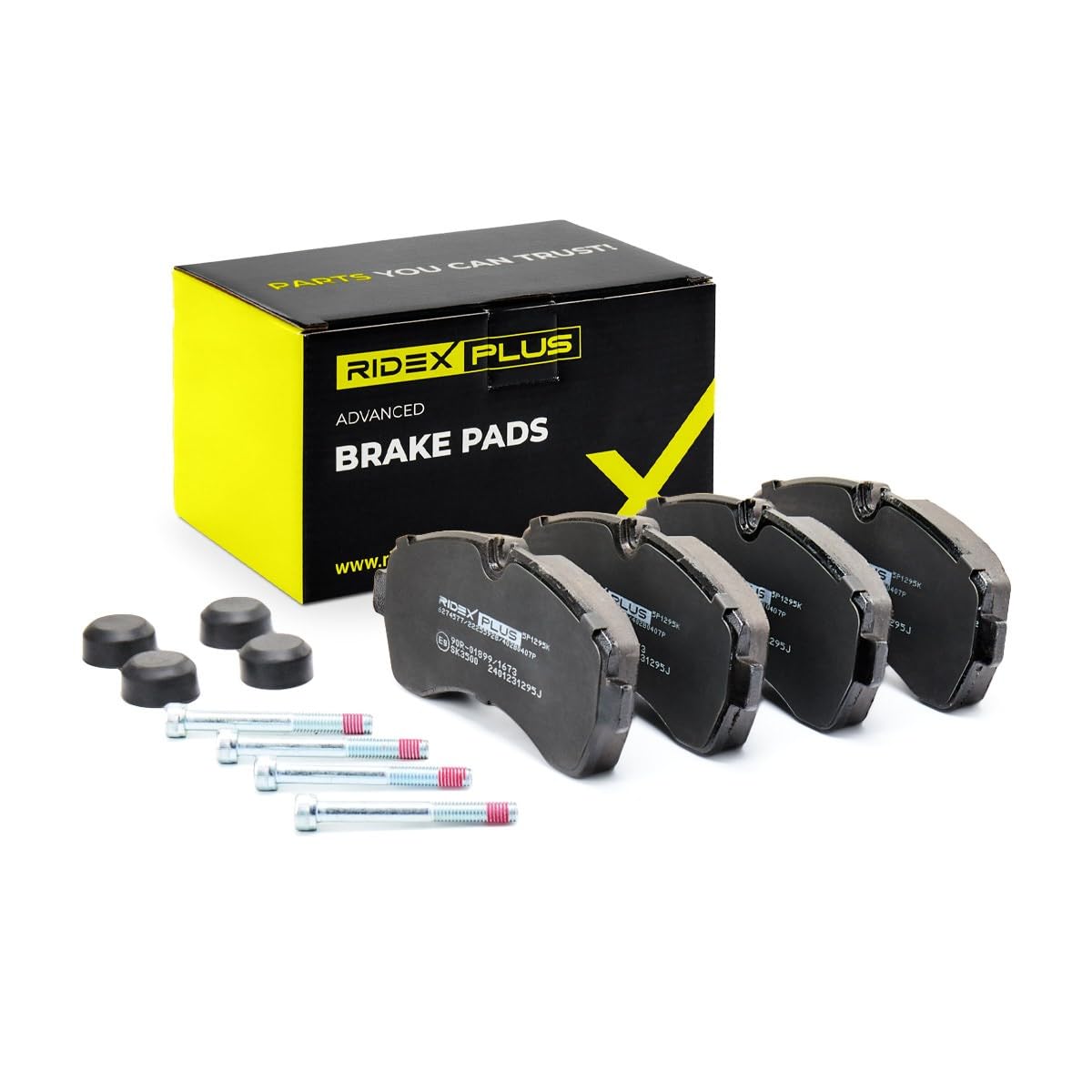 Zestaw Klocków Hamulcowych RIDEX PLUS 402B0407P przód Kompatybilny z VW CRAFTER 30-50 platforma/podwozie 2F CRAFTER 30-50 nadwozie pełne 2E CRAFTER 30-35 Autobus 2E, MERCEDES-BENZ