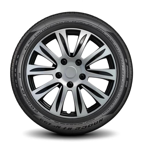 Image of LYDS GTP Silver Universal 16 inch Premium ABS Hubcap Wheel Cover Replacement Set of 4 - EWC-16S-B