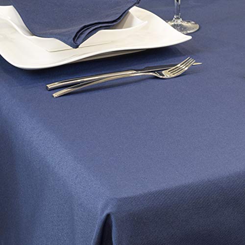 Nappe de luxe bleue rectangulaire grand format pour table raffinée - 4
