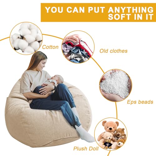 Housse de pouf avec fermeture éclair pour un salon propre et rangé