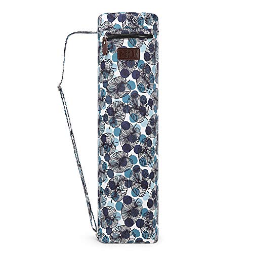 Fremous Yoga Mat Bag,Full-Zip Exercise Yoga Mat Carrier Bag - Double Storage Pocket,Easy Access Zipper, Adjustable Shoulder Strap And Handle,Fits Most Mats(Lotus Pond) #TOP30