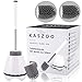 Produktbild KASZOO Toilettenbürste, mit Ersatzbürste, WC-Bürste und Behälter,Toilettenbürsten für Badezimmer mit Schnell Trocknendem Haltersatz, Hochwertige
