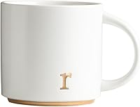 Vista 21 de COLLECTIVE HOME - Tazas de cerámica con monograma, tazas de café con inicial dorada de 15 onzas, elegantes tazas de té del alfabeto, elegante taza p