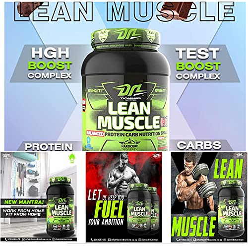 Image of DN Domin8r Nutrition DN Lean Muscle Mass Gainer | Protein Carb Nutrition Shake Whey Protein, 25g Protein Per Serving | Sports Nutrition (Smooth Chocolate, 10LBS 4.53Kg)