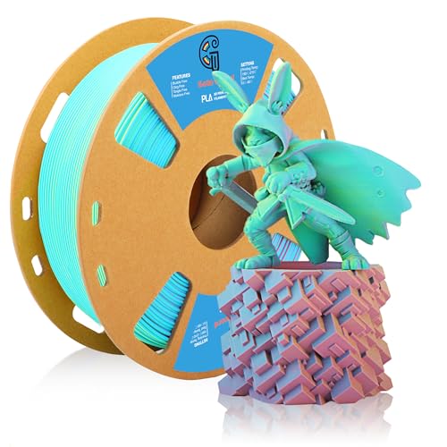 Goto Guard Matte Tri Color PLA Filament, Matte Rainbow 3D Printing PLA...