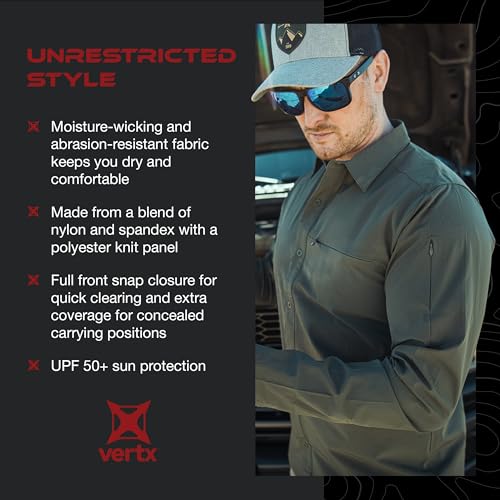 Vertx Expedition Men's Long Sleeve Shirt, Tactical, CCW Compatible, with Sun Protection4