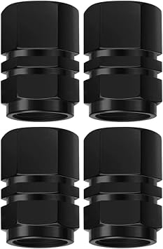 Aluminum Sibop Cap Quad Set Jet Black