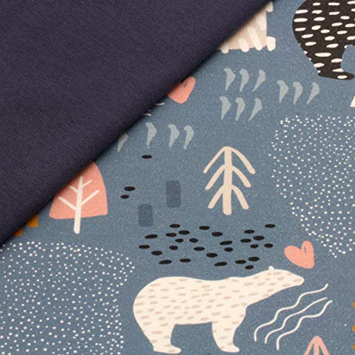 Neumann Handelsvertrieb 0,5 x 1,5 m Jersey & 0,25 x 1,4 m Puños Uni XXL ancho (tejido tubular 2 x 70 cm) Paquete de tela 100% algodón Cover