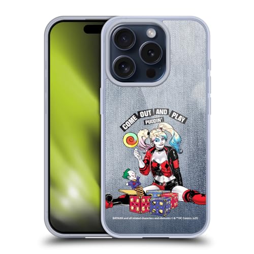 Funda de Gel Suave iPhone 15 Pro Harley Quinn Batman DC Comics Carcasa Protectora TPU