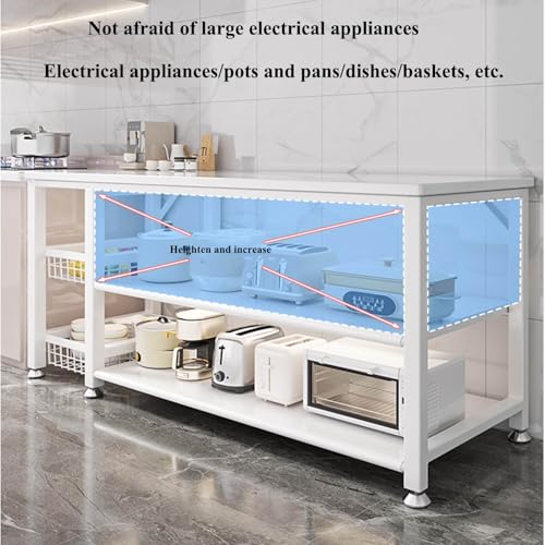 Armario de cocina moderno de 3 capas para microondas y despensa 4