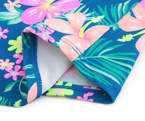 Image of Girls Two Piece Tankini Swimsuits Hawaiian Ruffle Bathing Suit Summer Beach Swimwear Set