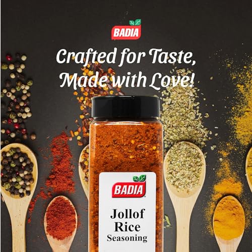 Image of Badia Jollof Rice Seasoning, 28 oz - African Blend of Tomato, Peppers, Onion & Spices, Bold Savory Flavor, Gluten Free