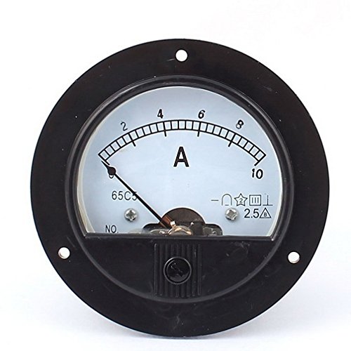 Houseuse Testers DC 0-10A Round Panel Meter Gauge Current Analogue Analog Ammeter