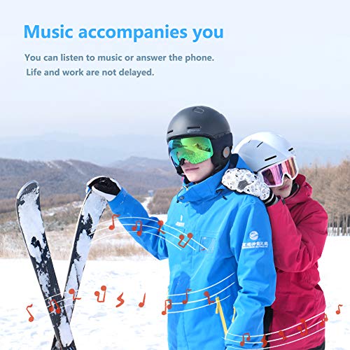 Smart4u Smart Ski Helmet SS1 with Bluetooth Ski & Snowboard Helmet for Men Women Youth Snow Helmet with Audio, Walkie-Talkie/Push-to-Talk