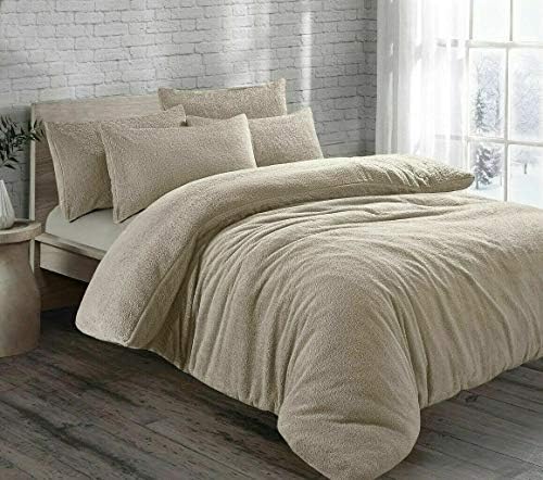 Teddy Bear Fleece Extra Deep Fitted Sheets 30cm Soft Bedding Cozy & Warm Fluffy Fitted Sheet SIZE: Pillowcase Pair Only COLOUR: Silver