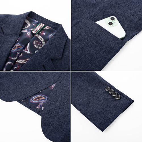 PJ PAUL JONES Mens Casual Sport Coats Two Buttons Lightweight Business Sport Blazer2