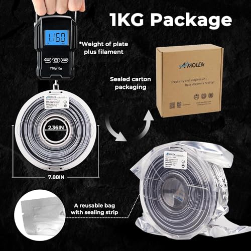 Image of AMOLEN Rock PLA Filament 1.75mm, Dual Color Marble PLA 3D Printer Filament 1kg Spool (2.2lbs), 3D Printing Filament Dimensional Accuracy + /- 0.02 mm, Fit Most FDM Printer (sedimentary Rock)