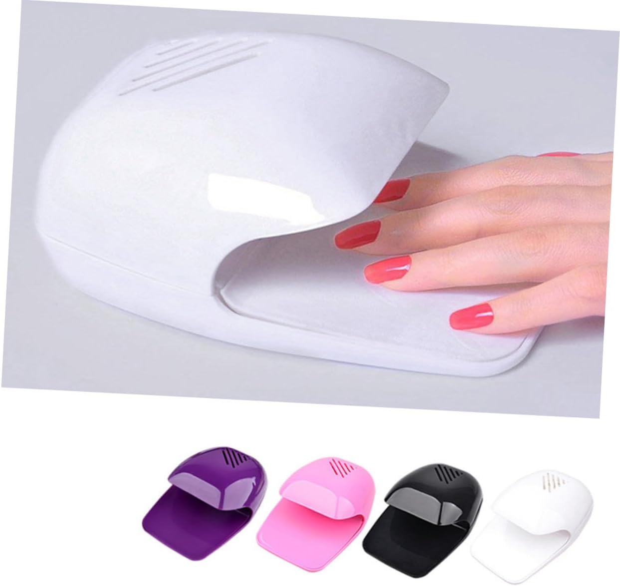 Mini Nail Fan Dryer Touch-Activated Powerful Nail Dryer Tool for Salon Personal Use Auto Off for Fast Drying White Compact Manicure Accessory