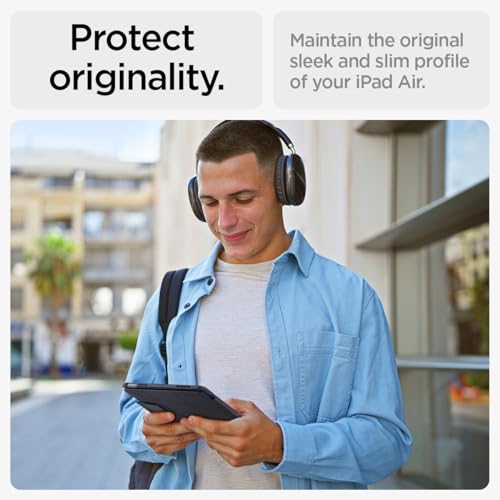 Image of Spigen for iPad Air 13 Inch Case M4 (2026), iPad Air 13 Inch Case M3 /M2 (2025 /2024), Ultra Hybrid Pro Protective Tri-Fold Cover Transparent Back and with Pencil Holder, Black