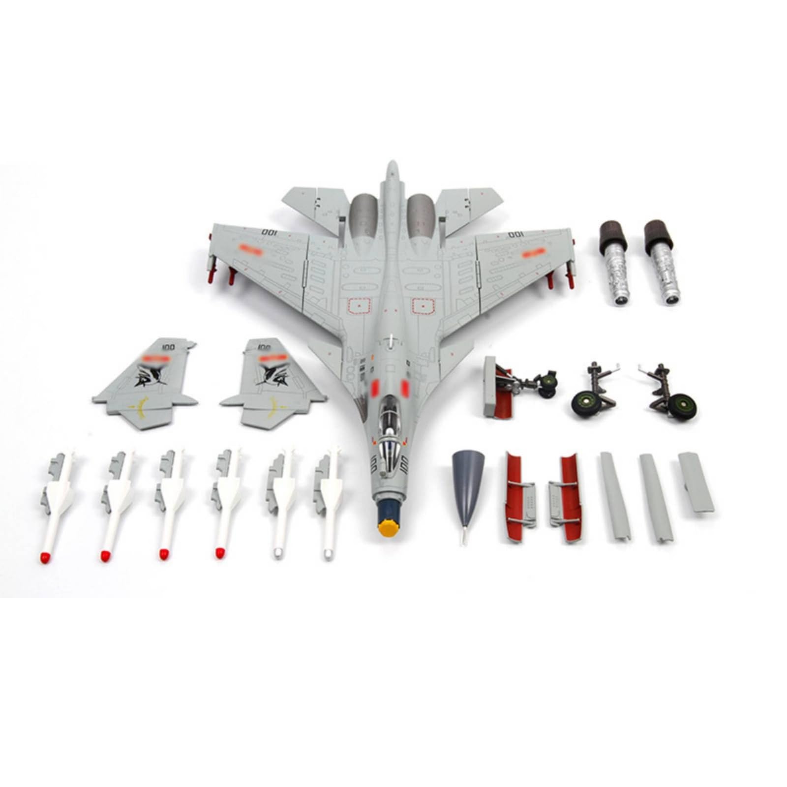 Modello Aereo da Caccia J-15 in 1 72 Kit di Assemblaggio con Stabilatori Separati Diametro10.5cm Altezza12cm Adatto a Collezionismo Scrivania Scaffale Ufficio