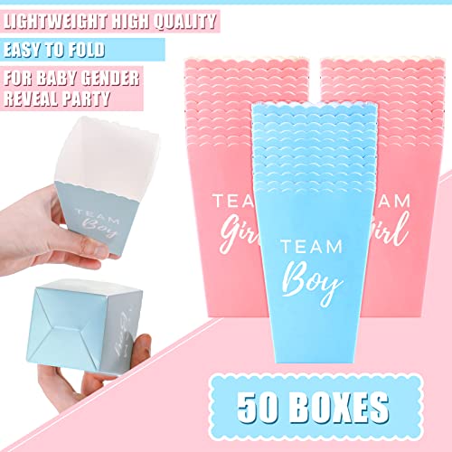 Boîte à popcorn en papier rose et bleu pour simplifier votre buffet - 4