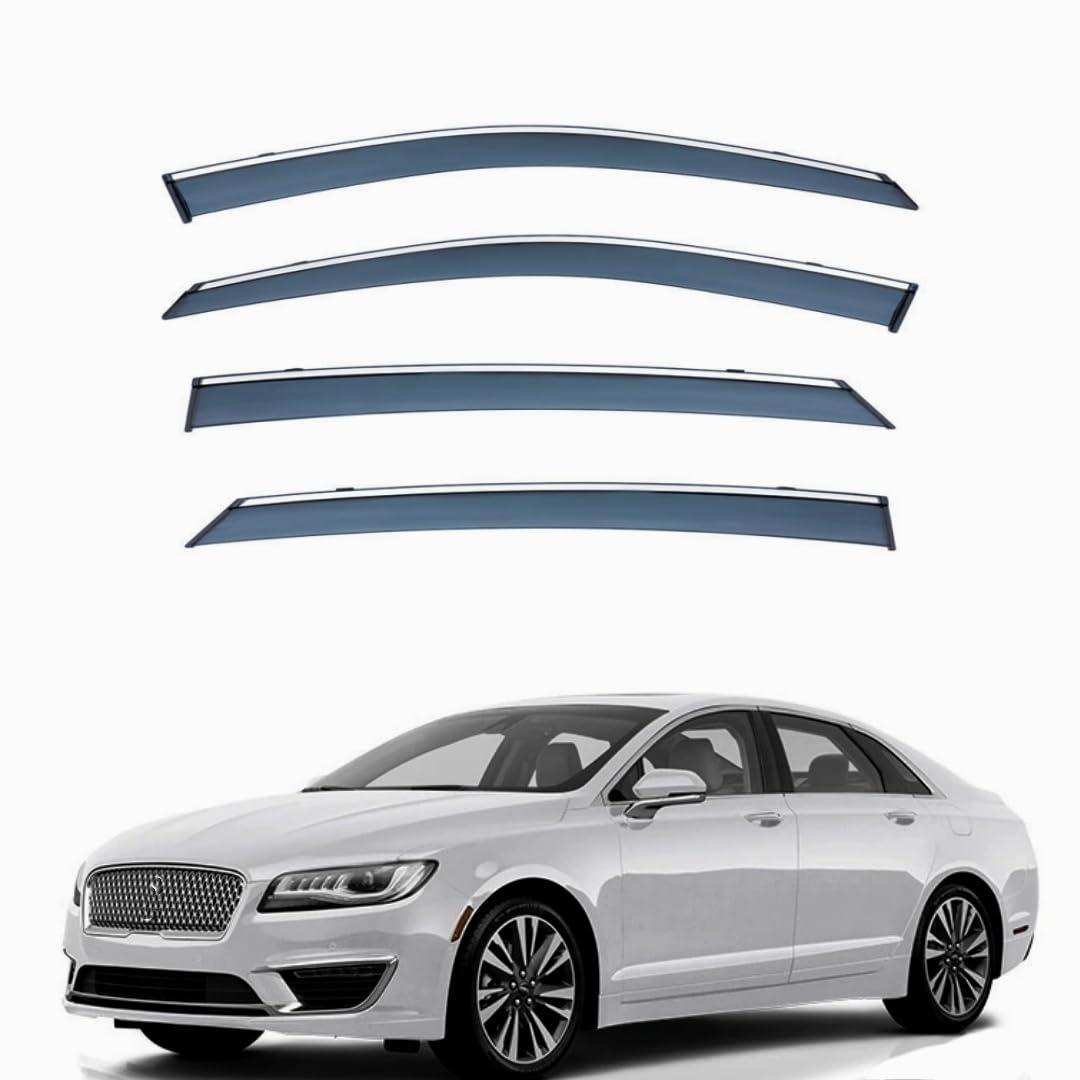 FENGJP Car Window Wind Deflectors for LINCOLN MKZ MK2 2013-2020, Window Wind Deflector Visor Rain Smoke Guards Automotive Accessories
