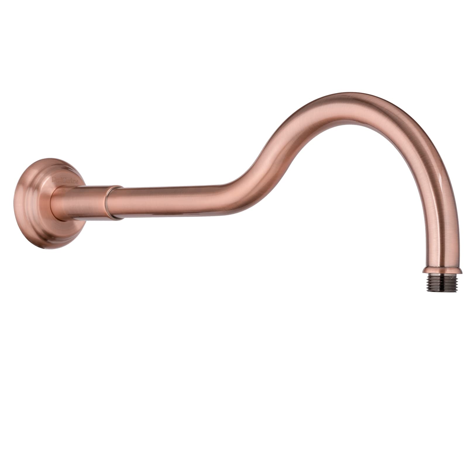 Brazo de Ducha Retro Nostálgico para Ducha de Techo, Latón Macizo, Bronce Rojo Cobre, Extensión 40 cm, Rosca 1/2"