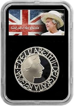 2003 God Save the Queen's Coronation Jubilee Anniversary Proof £5 Coin encapsulated in Lighthouse Everslab Coin Holders