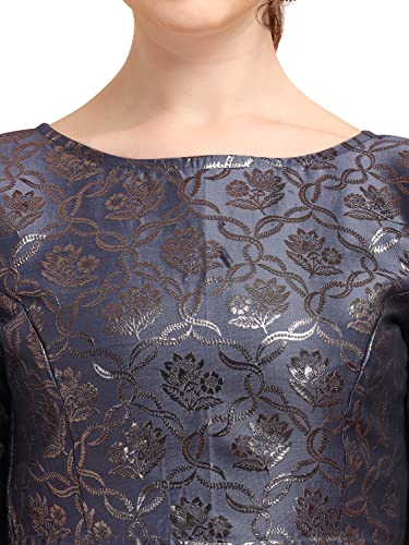 Image of OOMPH! Women's Art Silk Floral Half Sleeve Fitted Blouse
