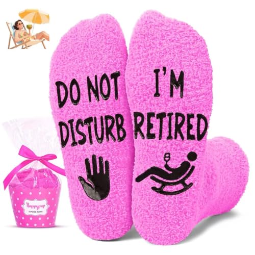 HAPPYPOP Retirement Gifts for Women - Retired Socks Boss Gifts Friend Coworker Socks