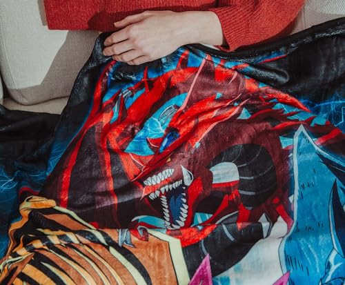 Image of Yu-Gi-Oh! Monster Spirits Fleece Throw Blanket | Soft Polyester Cover for Sofa, Bed | 45 x 60 Inches