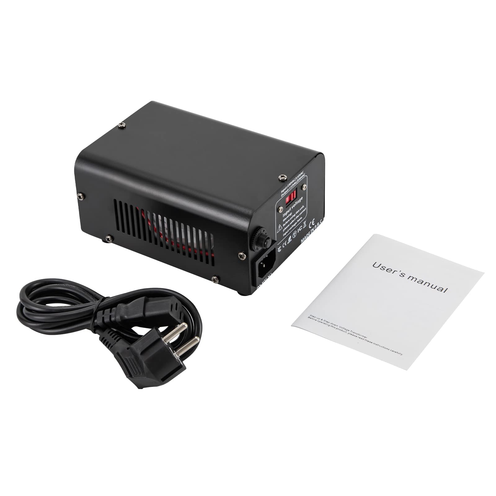 Trasformatore di tensione da 500 VA, inverter con indicatore a LED, piedini di sostegno: 220 – 240 V, uscita: 100 – 110 V, trasformatore per computer portatili, lame da raso, console di gioco